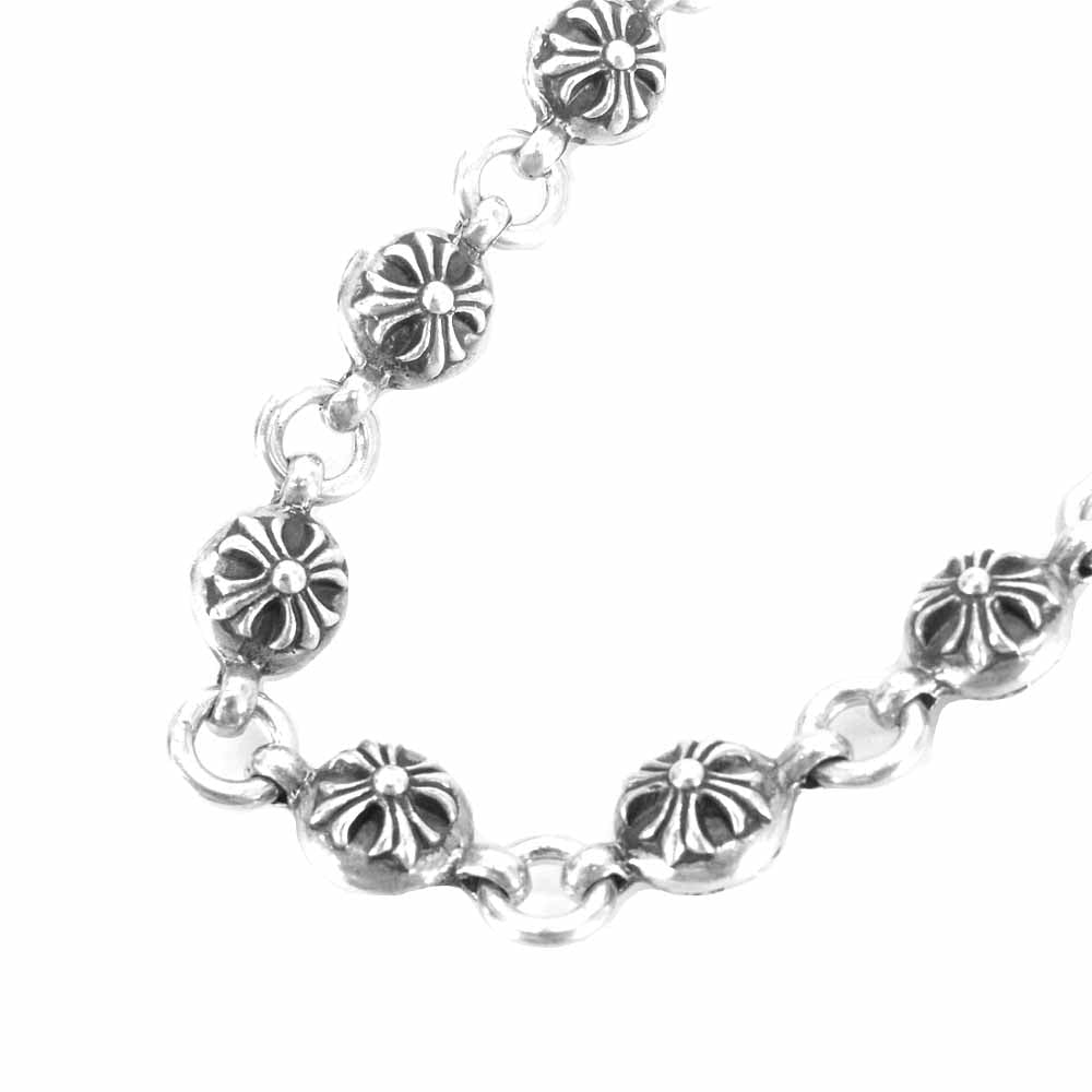 CHROME HEARTS クロムハーツ（原本無） 2クリップ ショート クロスボール ウォレットチェーン シルバー系【中古】