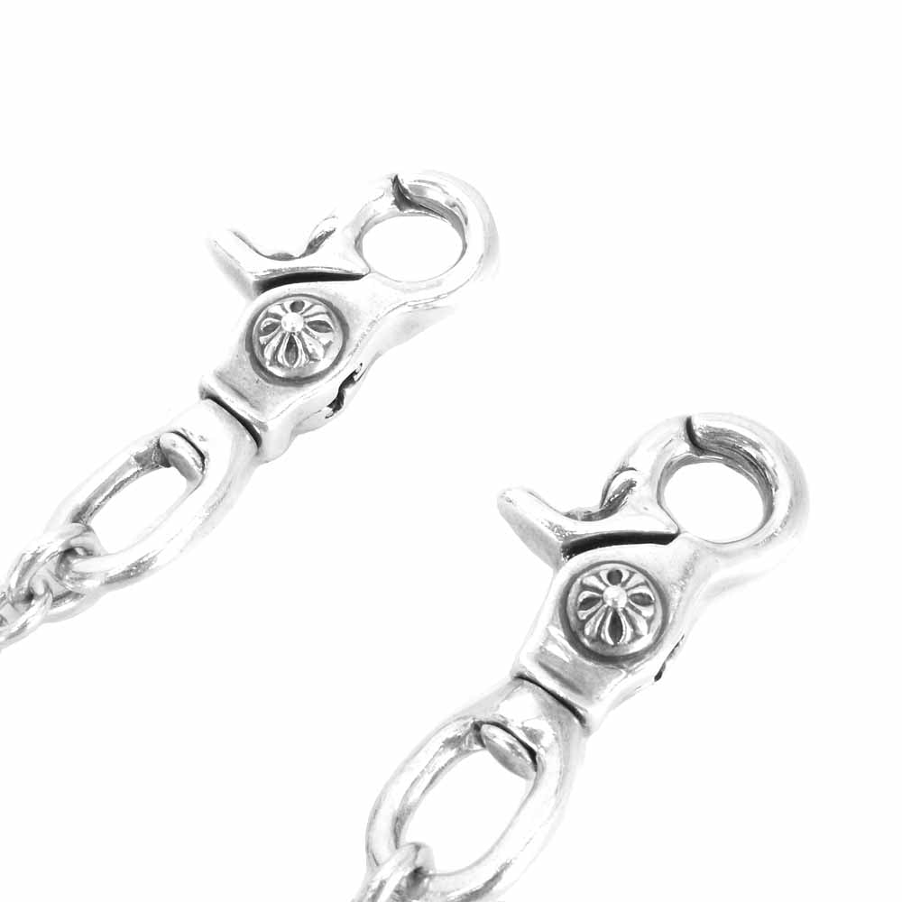 CHROME HEARTS クロムハーツ（原本無） 2クリップ ショート クロスボール ウォレットチェーン シルバー系【中古】