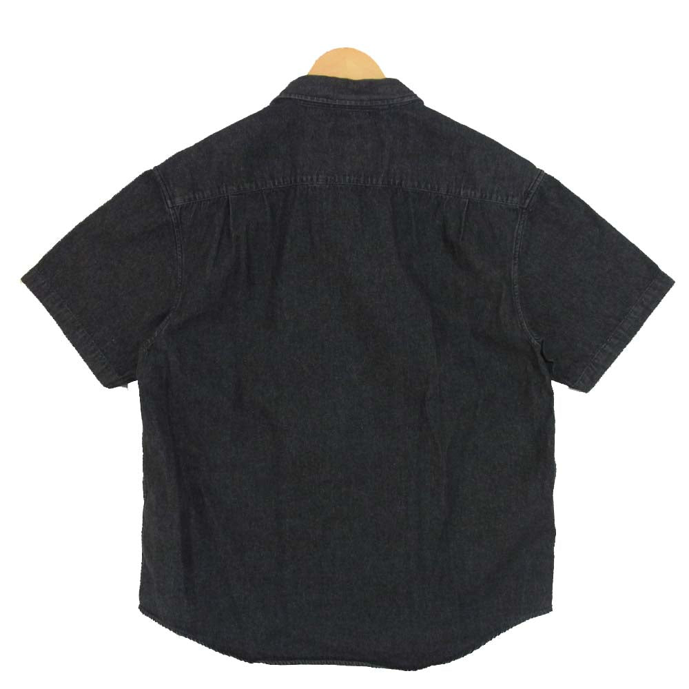 Supreme シュプリーム 20SS Invert Denim S/S Shirt ブラック デニム シャツ ダークグレー系 グレー系 M【中古】