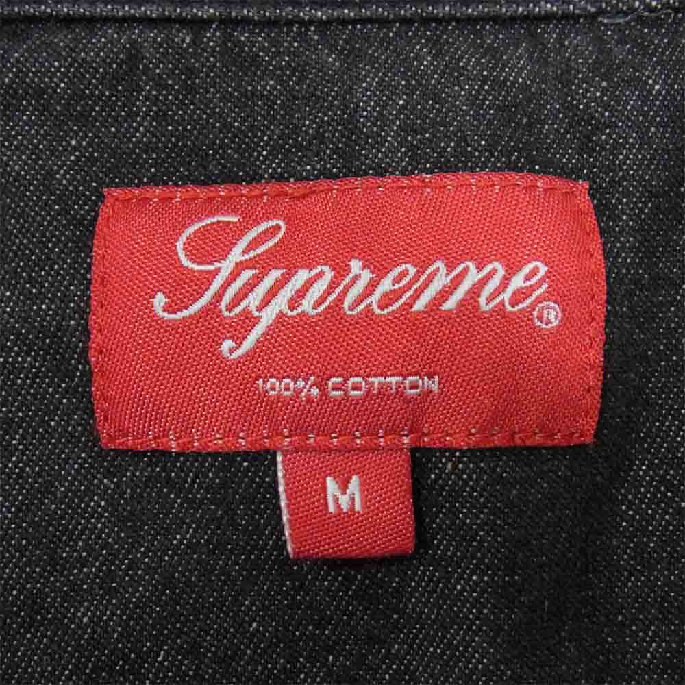 Supreme シュプリーム 20SS Invert Denim S/S Shirt ブラック デニム シャツ ダークグレー系 グレー系 M【中古】