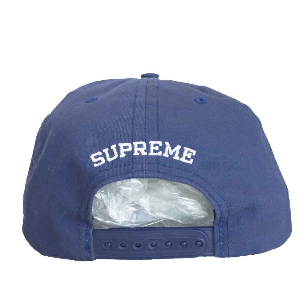 Supreme シュプリーム 16SS Bar Logo 5-Panel バーロゴ ロゴ スナップバック キャップ ネイビー系 ホワイト系【中古】