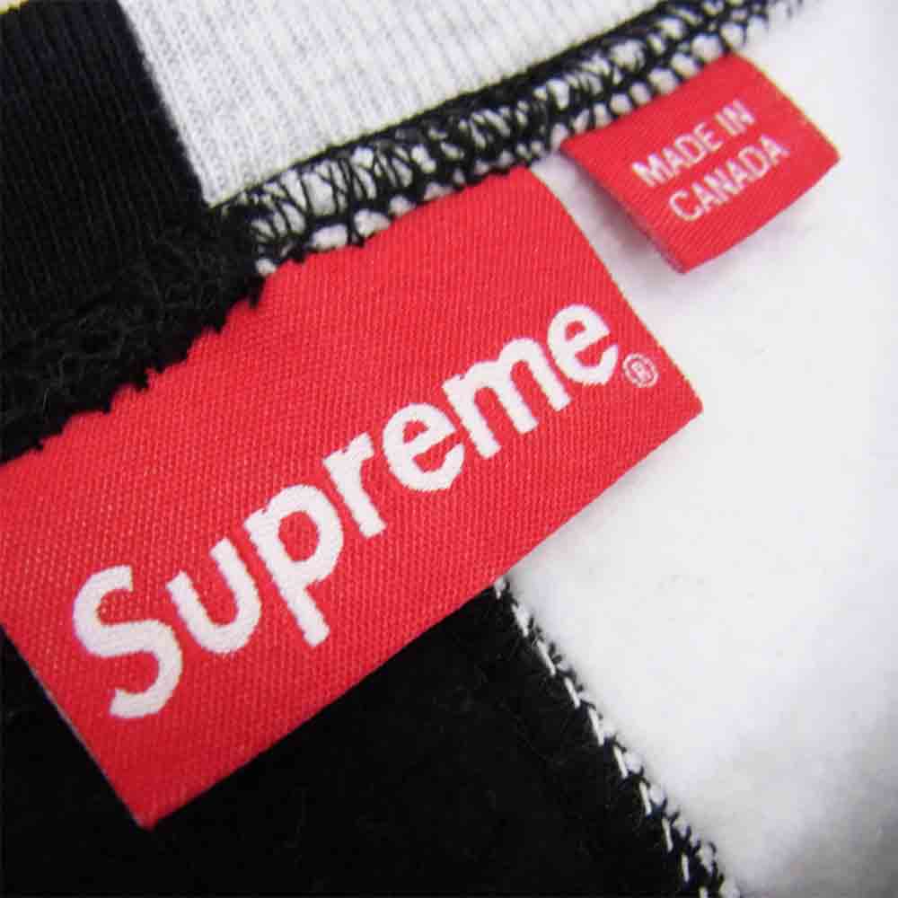 Supreme シュプリーム 18AW  01687500201 Split Crewneck Sweatshirt スプリット クルーネック スウェット シャツ トレーナー アーチロゴ バイカラー  ブラック系 グレー系 M【新古品】【未使用】【中古】