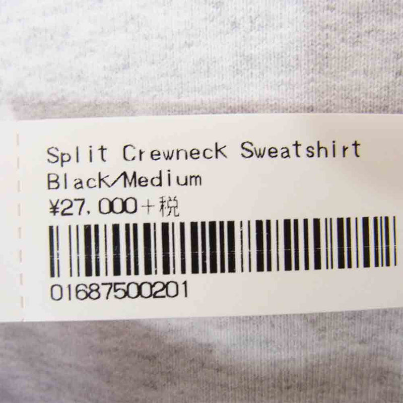supreme 18AW Split Crewneck Sweatshirt M
