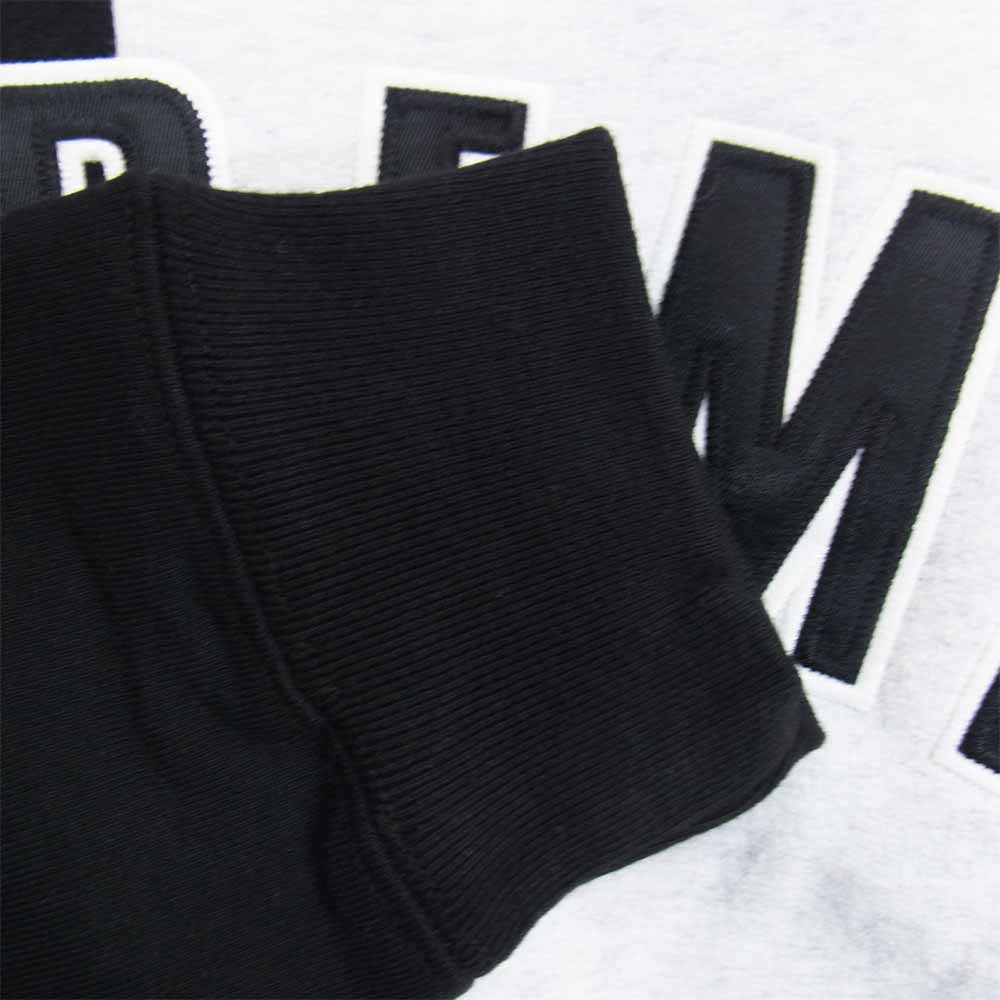 Supreme シュプリーム 18AW  01687500201 Split Crewneck Sweatshirt スプリット クルーネック スウェット シャツ トレーナー アーチロゴ バイカラー  ブラック系 グレー系 M【新古品】【未使用】【中古】