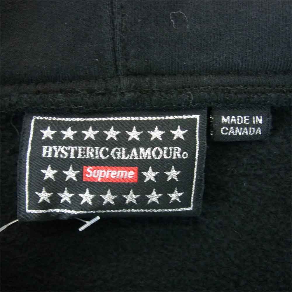 Supreme シュプリーム 17AW × HYSTERIC GLAMOUR Patches Zip Up Sweatshirt ヒステリックグラマー ジップパーカー ブラック系 ブラック系 M【新古品】【未使用】【中古】