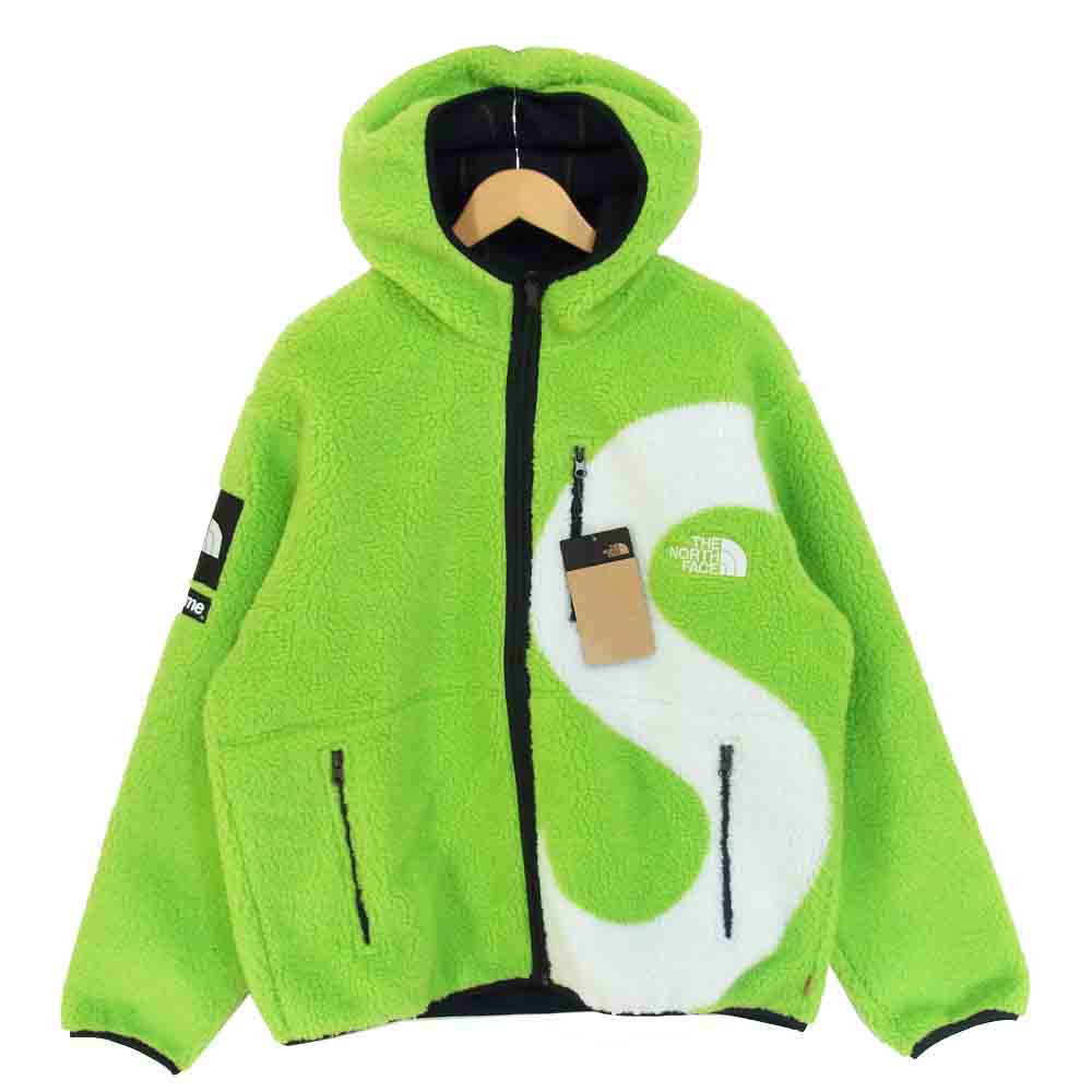 Supreme シュプリーム  20AW NT620041 × THE NORTH FACE ザノースフェイス S Logo Hooded Fleece Jacket フリース ジャケット ライムグリーン ライトグリーン系 ホワイト系【新古品】【未使用】【中古】