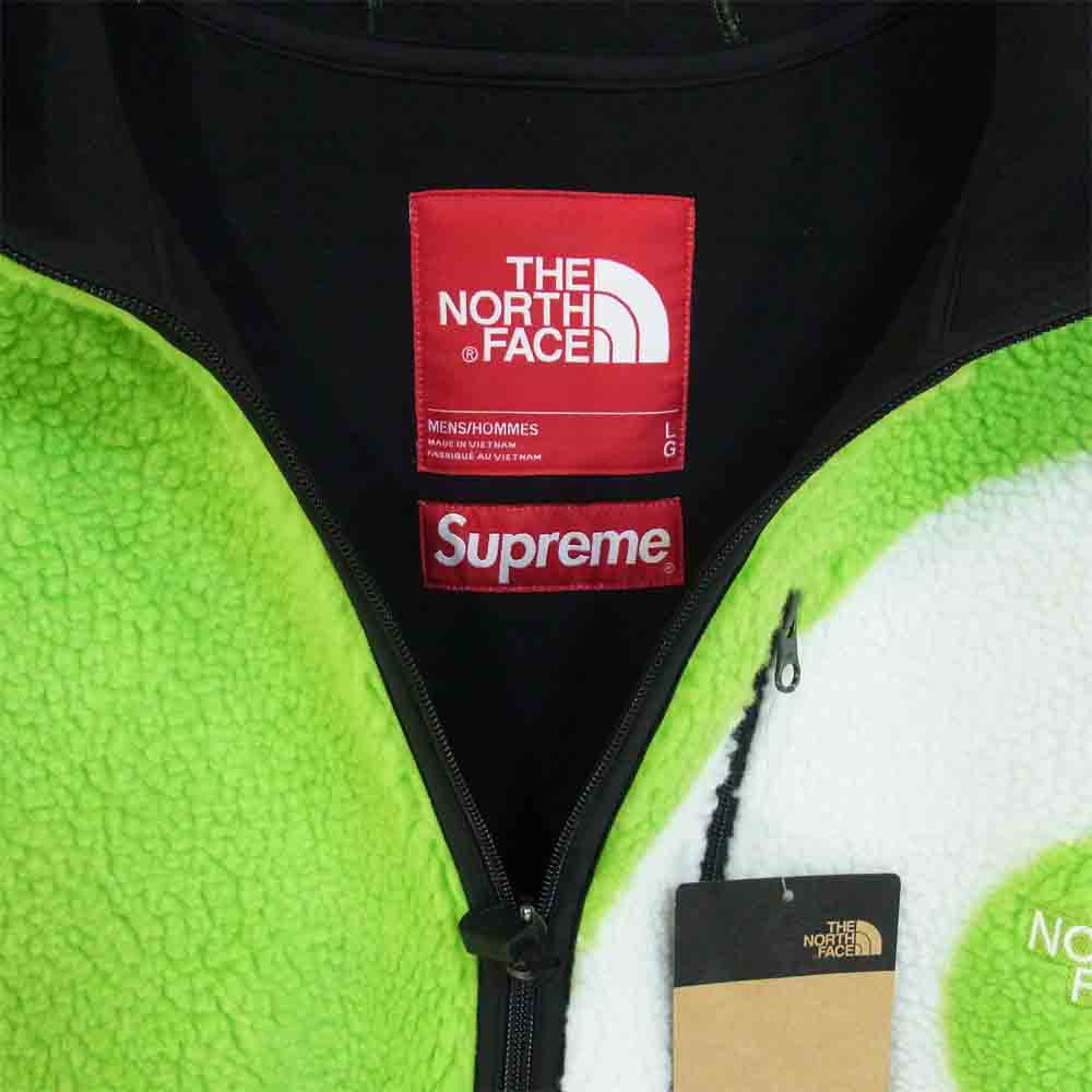 Supreme シュプリーム  20AW NT620041 × THE NORTH FACE ザノースフェイス S Logo Hooded Fleece Jacket フリース ジャケット ライムグリーン ライトグリーン系 ホワイト系【新古品】【未使用】【中古】