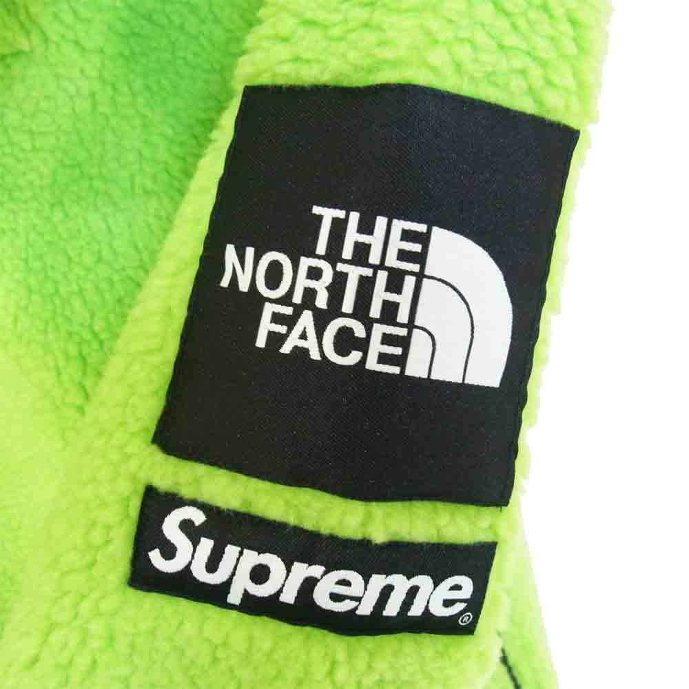 Supreme シュプリーム  20AW NT620041 × THE NORTH FACE ザノースフェイス S Logo Hooded Fleece Jacket フリース ジャケット ライムグリーン ライトグリーン系 ホワイト系【新古品】【未使用】【中古】