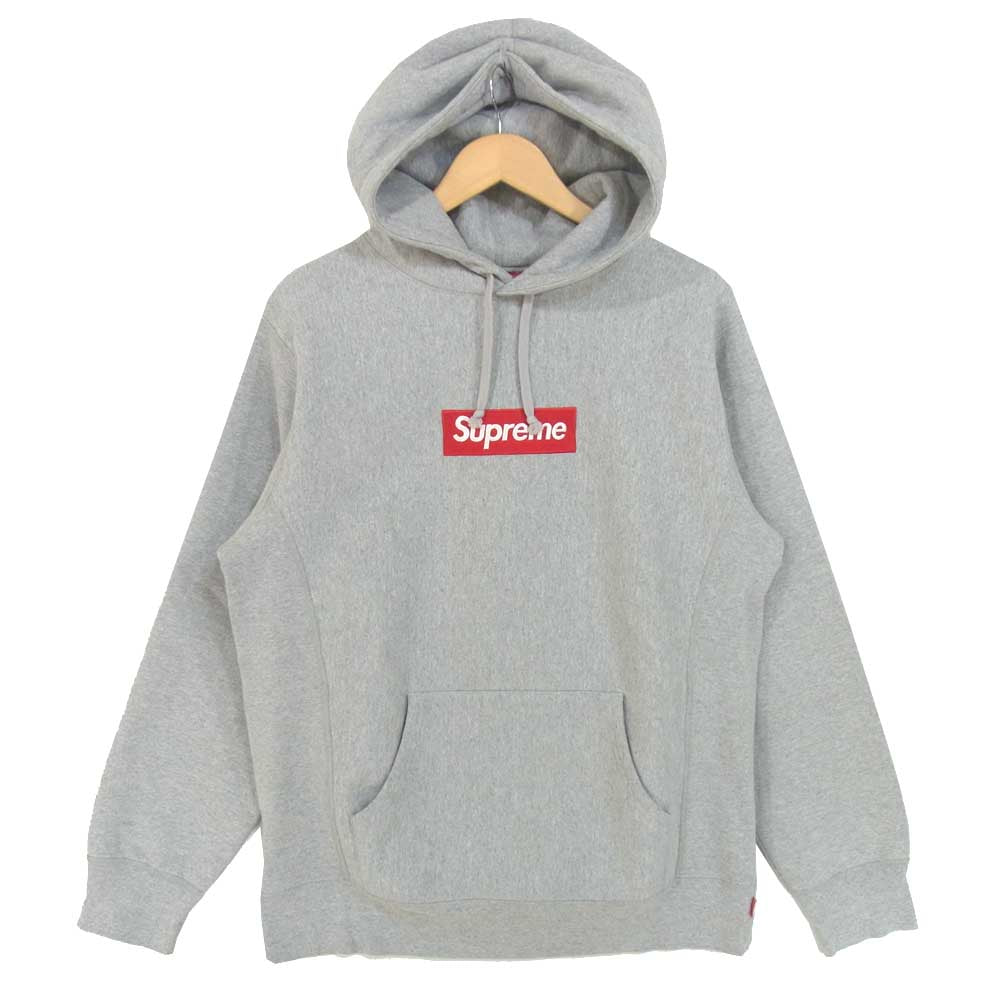 Supreme シュプリーム 16AW 32812 Box Logo Pullover Hoodie ボックス ロゴ プルオーバー グレー系 レッド系 L【中古】