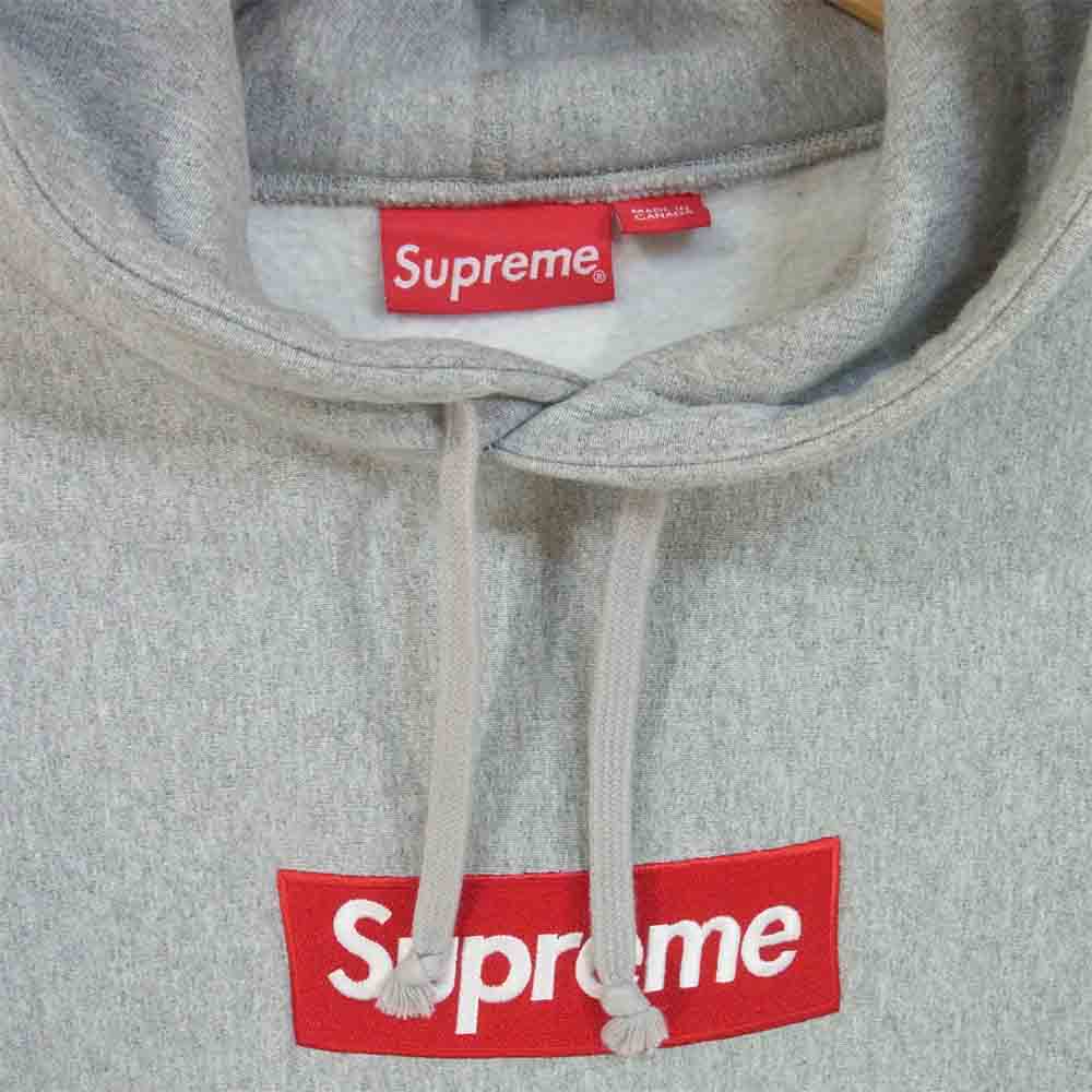 Supreme シュプリーム 16AW 32812 Box Logo Pullover Hoodie ボックス ロゴ プルオーバー グレー系 レッド系 L【中古】
