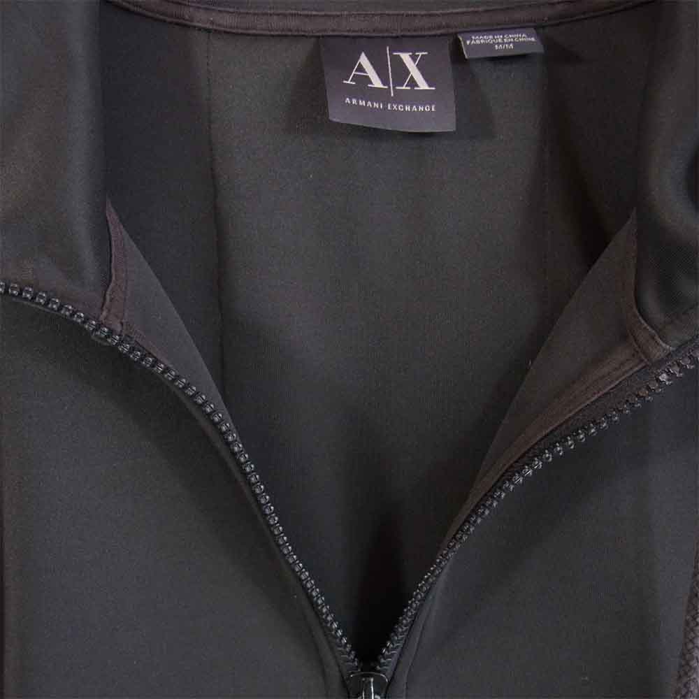 ARMANI EXCHANGE アルマーニエクスチェンジ フード付き ジップ パーカー ブラック系 M【中古】