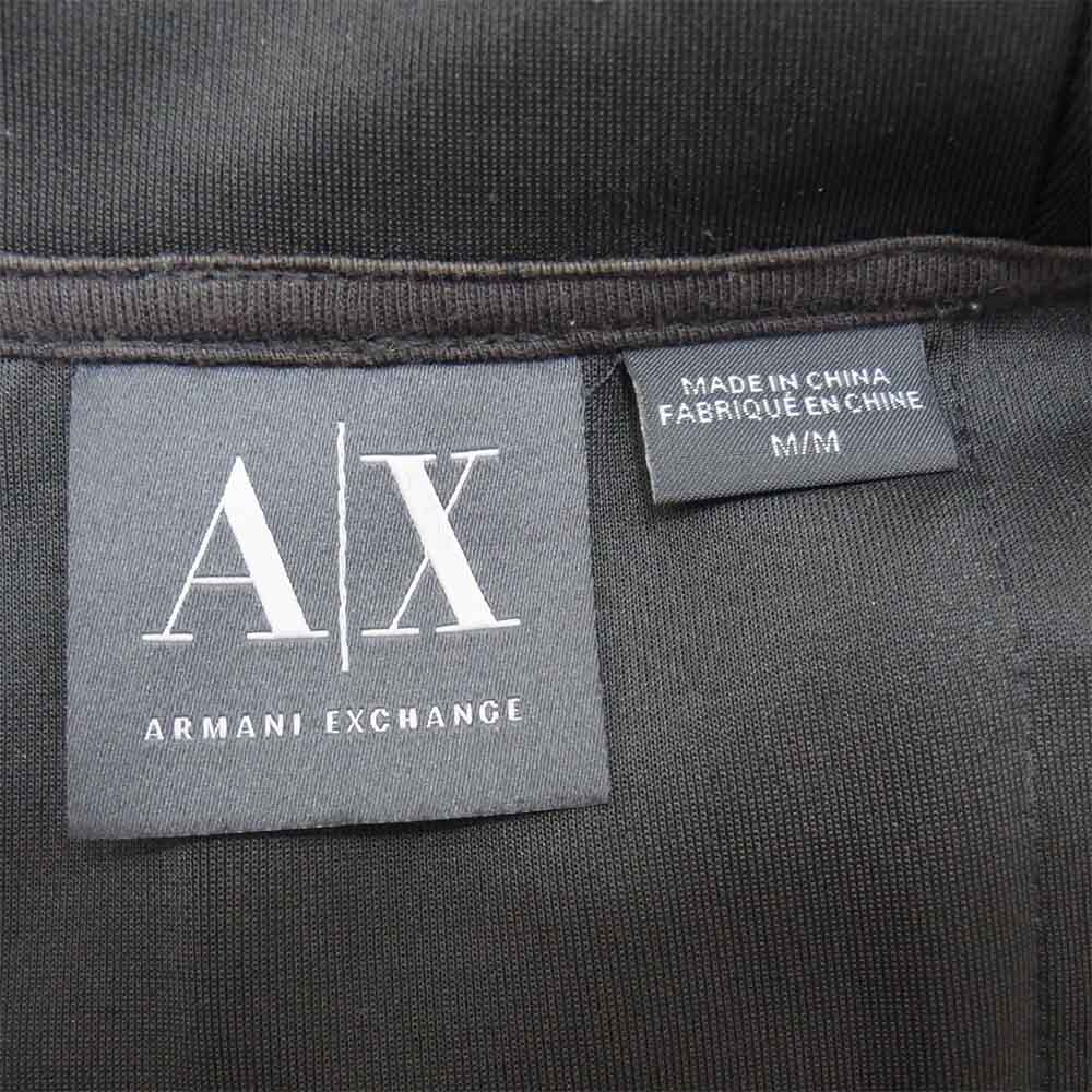 ARMANI EXCHANGE アルマーニエクスチェンジ フード付き ジップ パーカー ブラック系 M【中古】