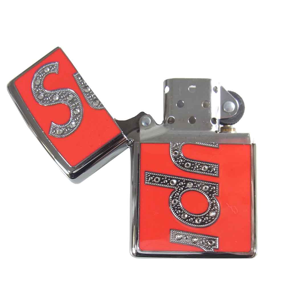 Supreme シュプリーム 20AW Swarovski Zippo スワロフスキー ジッポ ライター シルバー系 レッド系【新古品】【未使用】【中古】