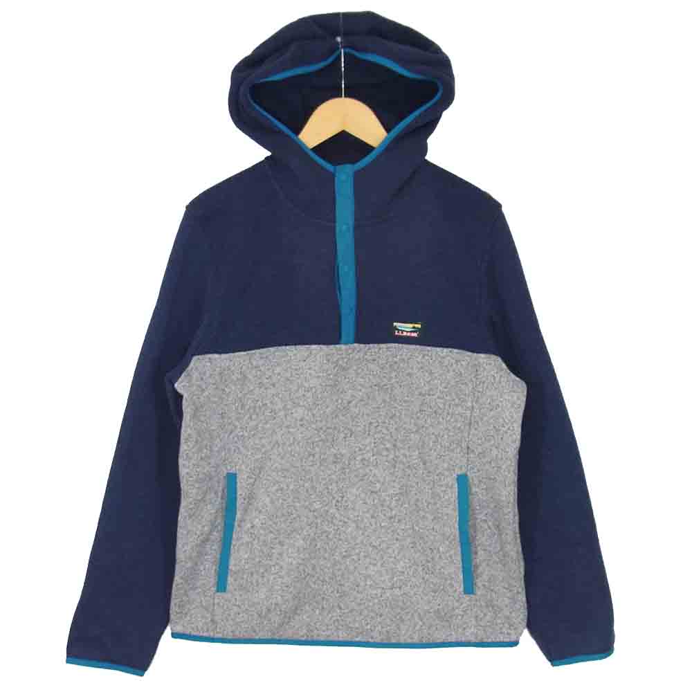 L.L.Bean エルエルビーン フリース プルオーバー パーカー ネイビー系 M【中古】