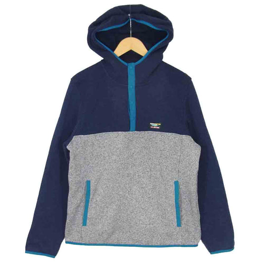 L.L.Bean エルエルビーン フリース プルオーバー パーカー ネイビー系 M【中古】