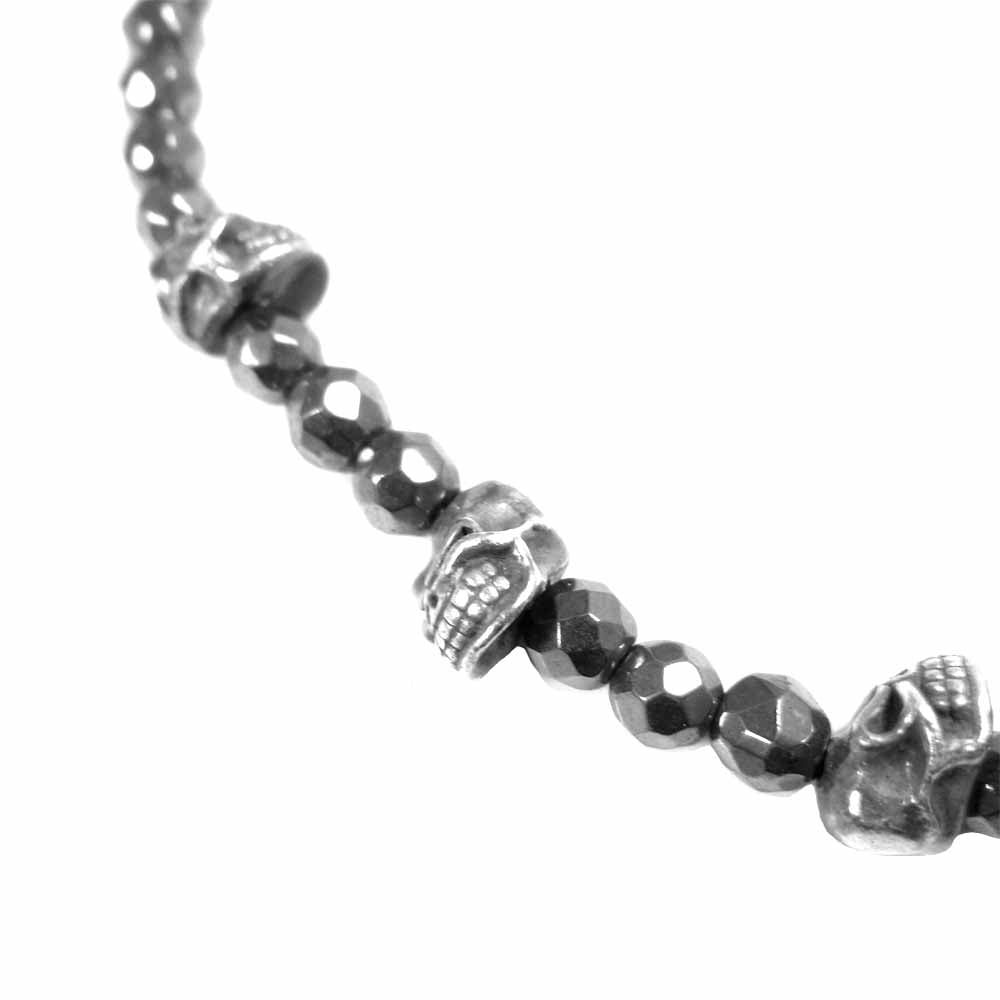STARLIN GEAR スターリンギア ギャランティカード付属 パンチャー スカル ビーズ ブレス ブラック系【中古】