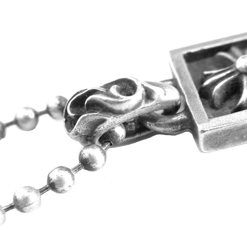 CHROME HEARTS クロムハーツ（原本無） フレームド チャーム クロス CH ペンダント トップ ネックレス【中古】