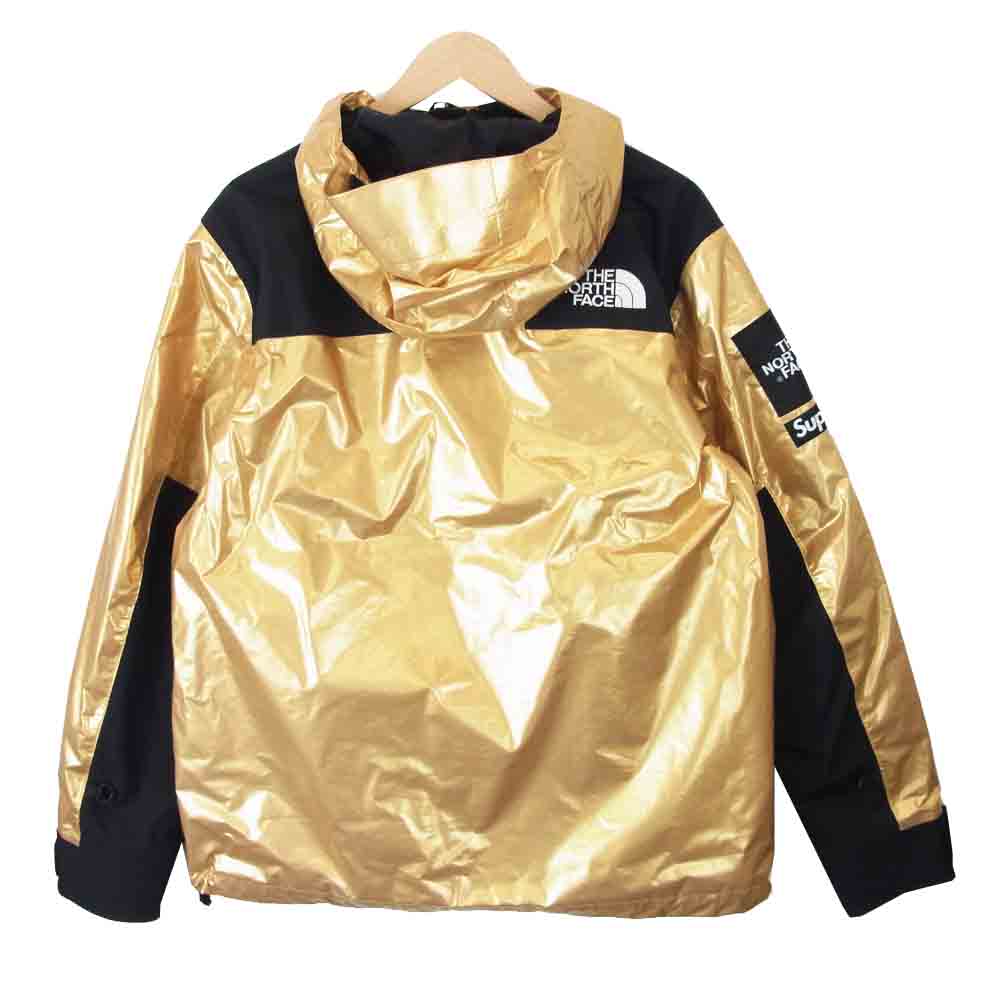 Supreme シュプリーム 18SS NP11801I ノースフェイス METALLIC MOUNTAIN JACKET メタリック マウンテンパーカー ゴールド系 M【中古】