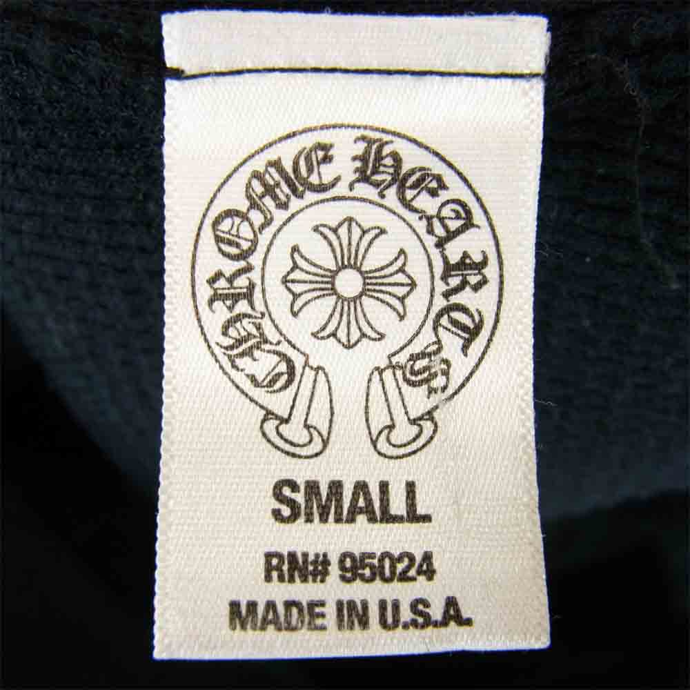 CHROME HEARTS クロムハーツ（原本無） 国内正規品 USA製 裏地サーマル ダガージップ クロスプリント パーカー ブラック系 S【中古】
