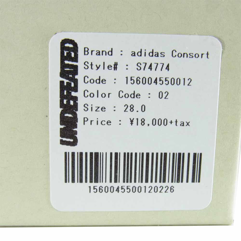adidas アディダス S74774 × A BATHING APE エイプ UNDEFEATED アンディフィーテッ ド コラボ SUPERSTAR 80V スーパースタ ー カモフラ ブラック系 28cm【中古】