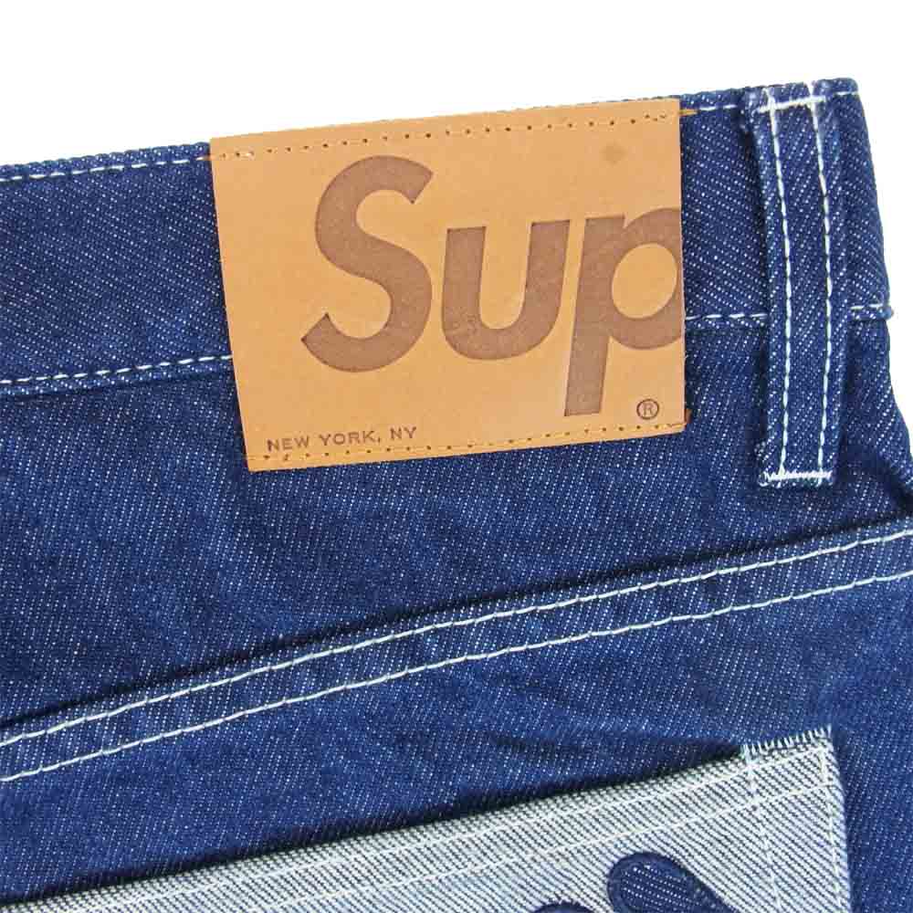 Supreme シュプリーム 20AW Smurfs Regular Jean スマーフ レギュラー ジーンズ ワイド デニム パンツ ボタンフライ ロゴ インディゴブルー系 36【新古品】【未使用】【中古】