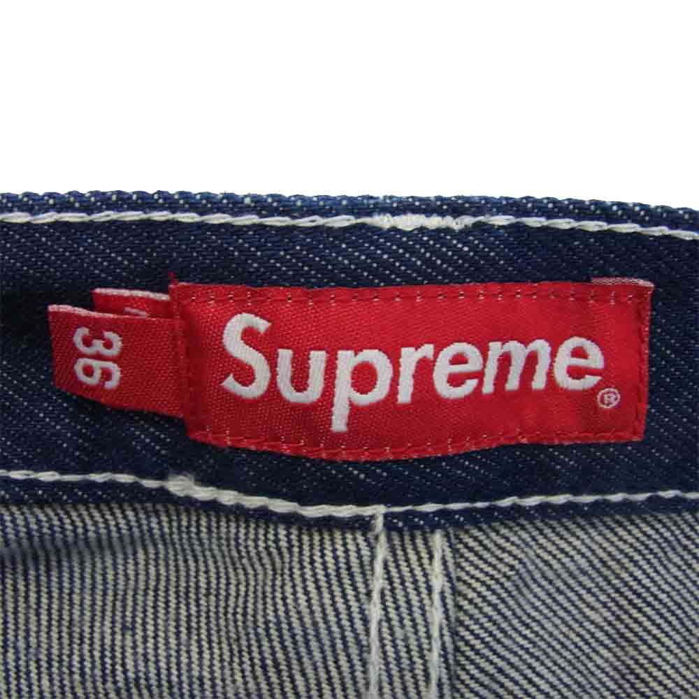 Supreme シュプリーム 20AW Smurfs Regular Jean スマーフ レギュラー ジーンズ ワイド デニム パンツ ボタンフライ ロゴ インディゴブルー系 36【新古品】【未使用】【中古】