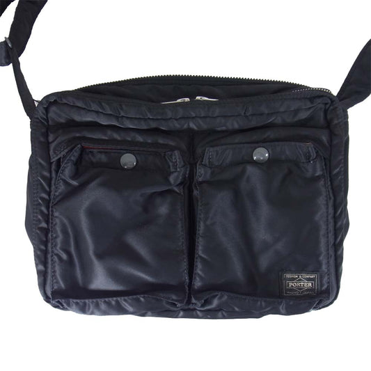 PORTER ポーター TANKER タンカー ショルダー バッグ ブラック系【美品】【中古】