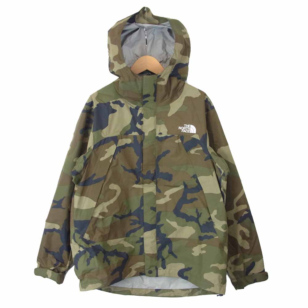 THE NORTH FACE ノースフェイス NP61535 Novelty Dot Shot Jacket ノベルティ ドット ショット ジャケット 迷彩 ウッドランド カモ マルチカラー系 S【中古】