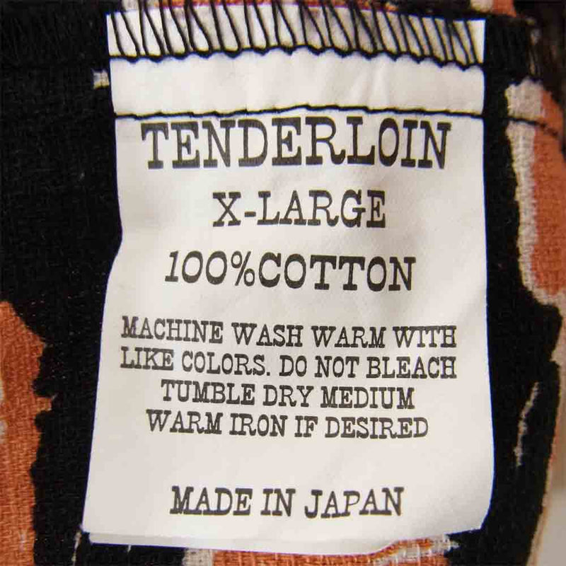 TENDERLOIN テンダーロイン T-TIGER ALOHA SHT タイガー アロハ オレンジ系 XL【中古】