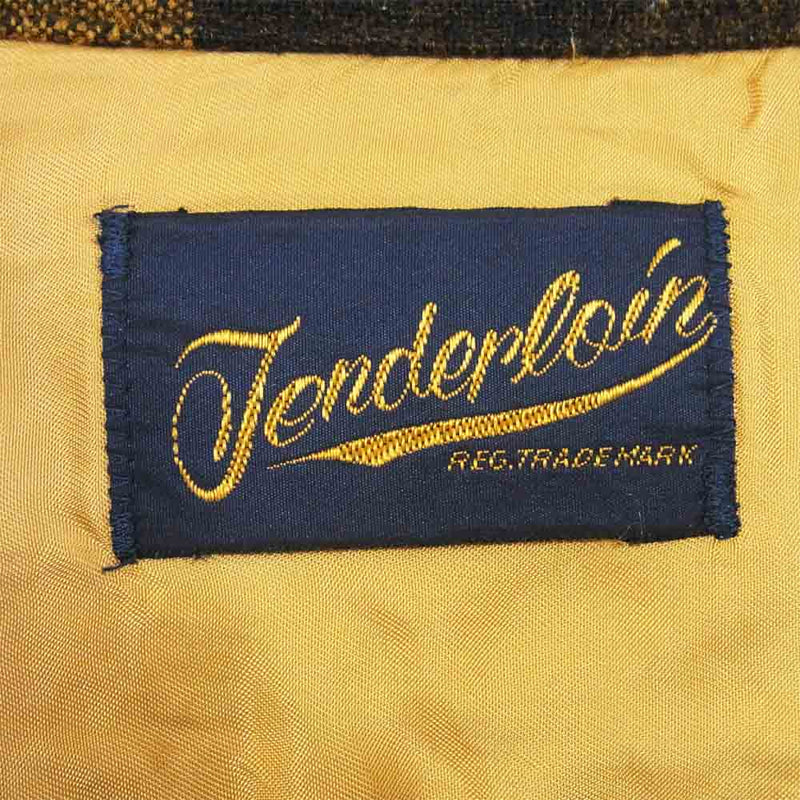TENDERLOIN テンダーロイン T-CHECK SHT オープンカラー チェック 長袖シャツ マスタード系 L【中古】