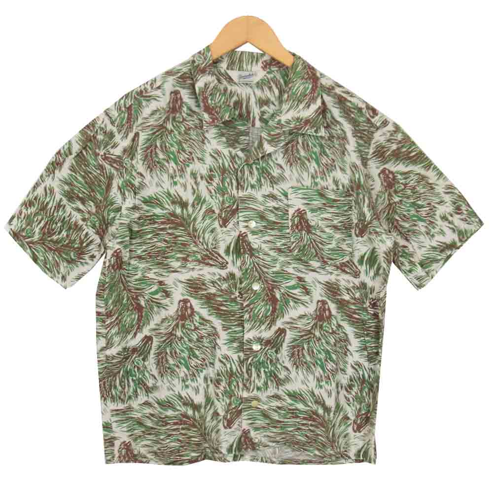 TENDERLOIN テンダーロイン T-RAYON SHT WOLF S S/S レーヨン ウルフ グリーン系 LL【中古】
