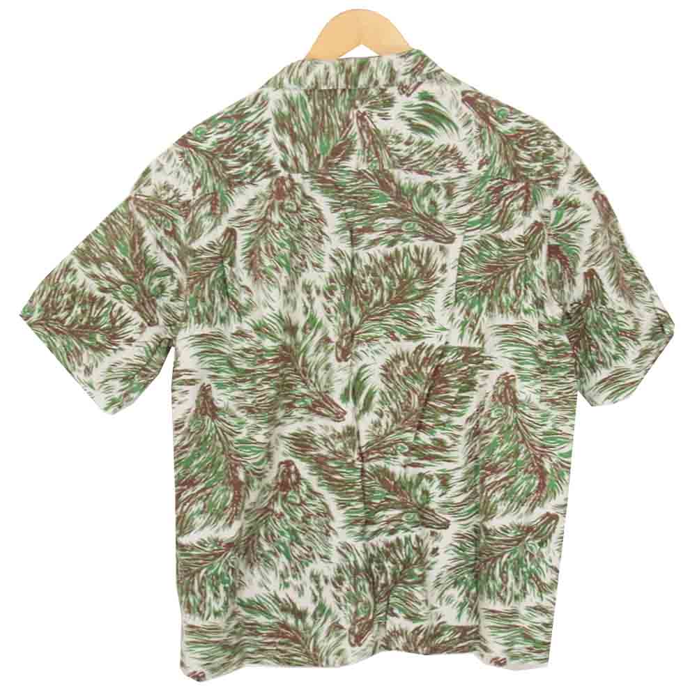 TENDERLOIN テンダーロイン T-RAYON SHT WOLF S S/S レーヨン ウルフ グリーン系 LL【中古】