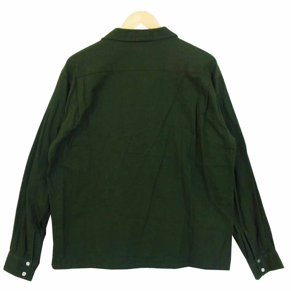 TENDERLOIN テンダーロイン T-CP SHT W コットン ピケ ウエスタン 長袖シャツ グリーン系 L【中古】