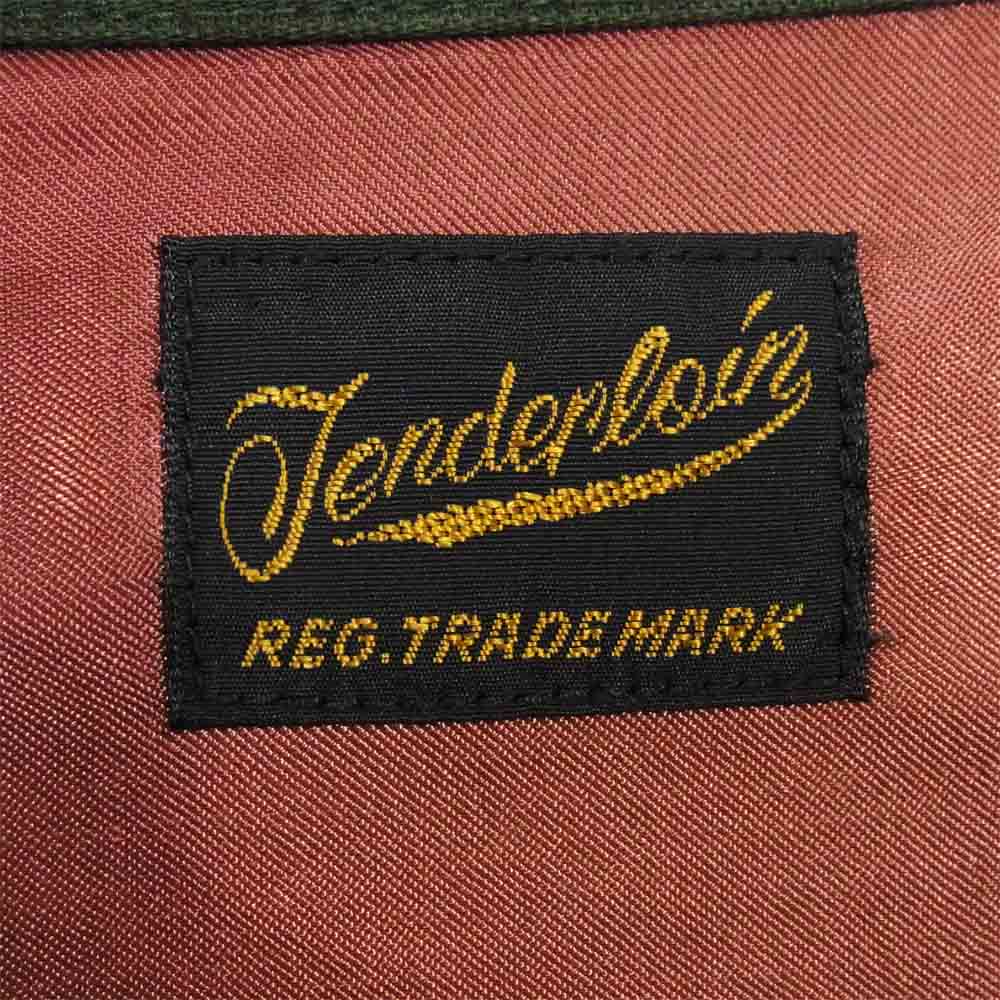 TENDERLOIN テンダーロイン T-CP SHT W コットン ピケ ウエスタン 長袖シャツ グリーン系 L【中古】