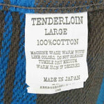 TENDERLOIN テンダーロイン T-WOOL SHT P ブロックチェック ウール 長袖シャツ ブルー×グレー系 L【中古】