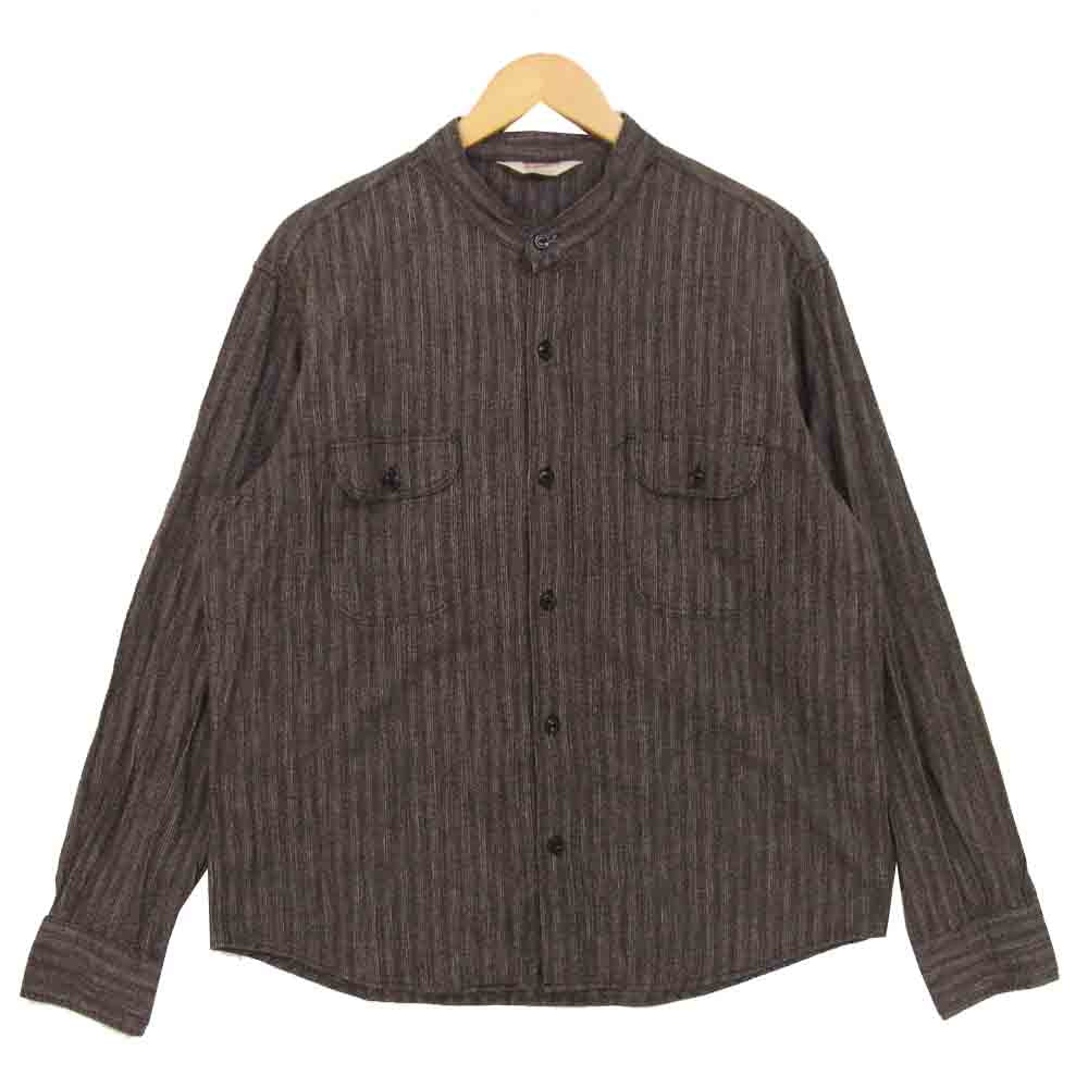 TENDERLOIN テンダーロイン T-WORK SHT STAND ワーク スタンド 長袖シャツ ダークブラウン系 L【中古】