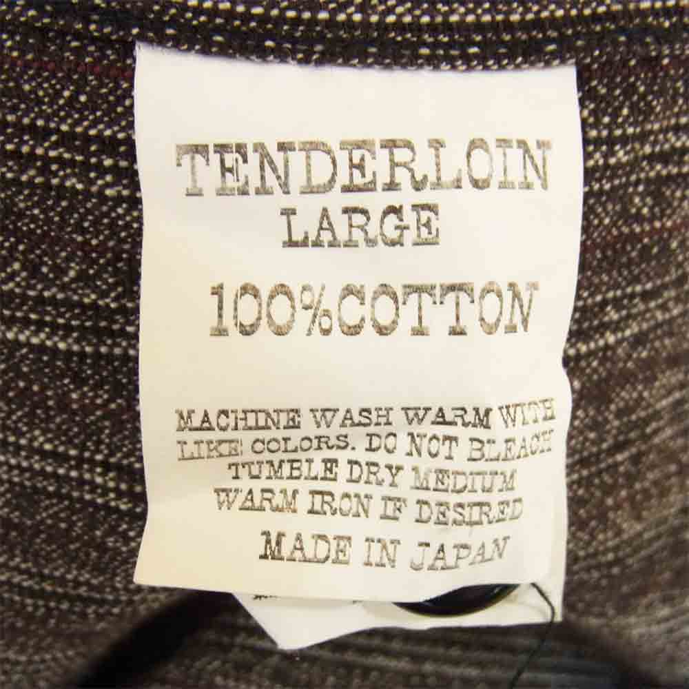 TENDERLOIN テンダーロイン T-WORK SHT STAND ワーク スタンド 長袖シャツ ダークブラウン系 L【中古】