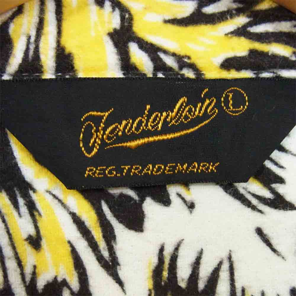 TENDERLOIN テンダーロイン T- PRINT FLANNEL SHT WOLF フランネル ウルフ 長袖シャツ 白黄黒系 L【中古】