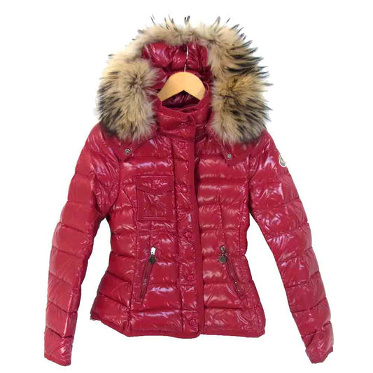 MONCLER モンクレール ARMOISE アルモワーズ ファー ダウン ジャケット レッド系【中古】