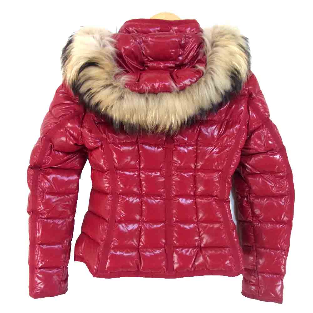 MONCLER モンクレール ARMOISE アルモワーズ ファー ダウン ジャケット レッド系【中古】