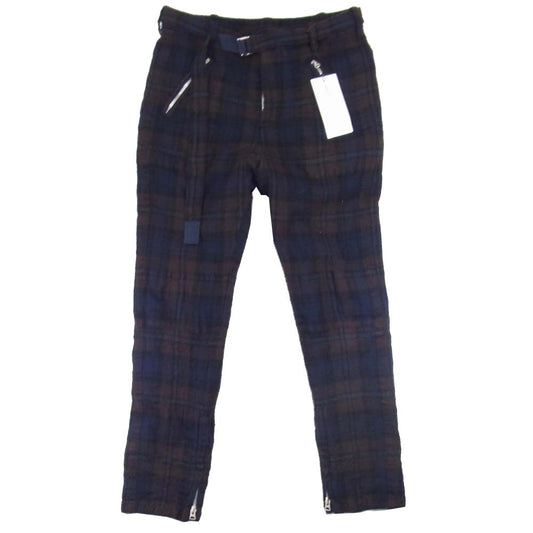 Sacai サカイ 20-02347M Plaid Shrivel Pants ブラウン系 1【中古】