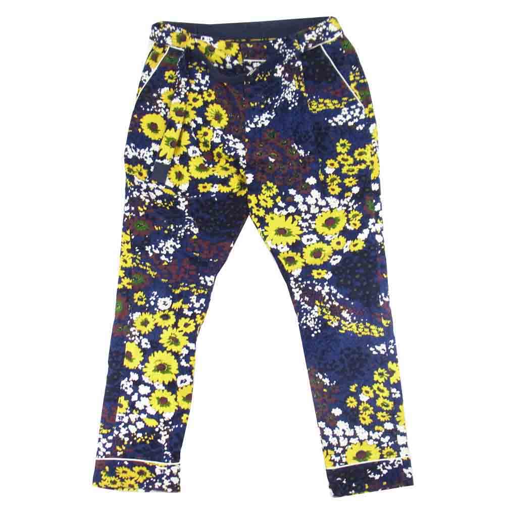 Sacai サカイ M18-01743M Floral-Print Cotton-Corduroy pants フラワープリントコットン マルチカラー系 1【中古】