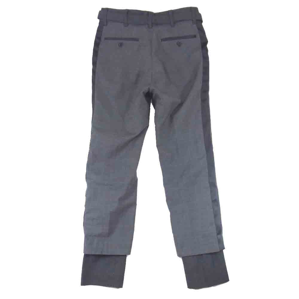 Sacai サカイ 20SS 20-02184M Suitiing Pants サイドラインレイヤード グレー系 1【中古】