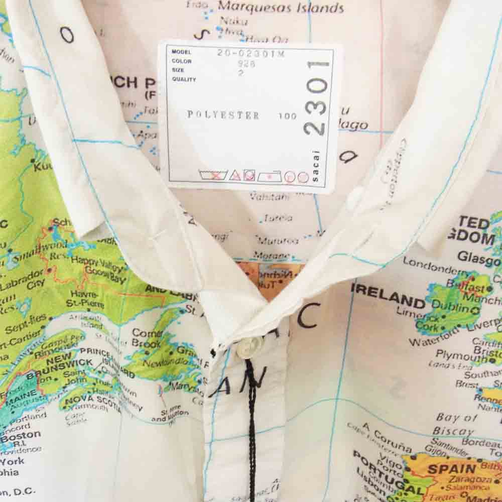 Sacai サカイ 20SS 20-02301M ワールドマップ 総柄 ドローコード