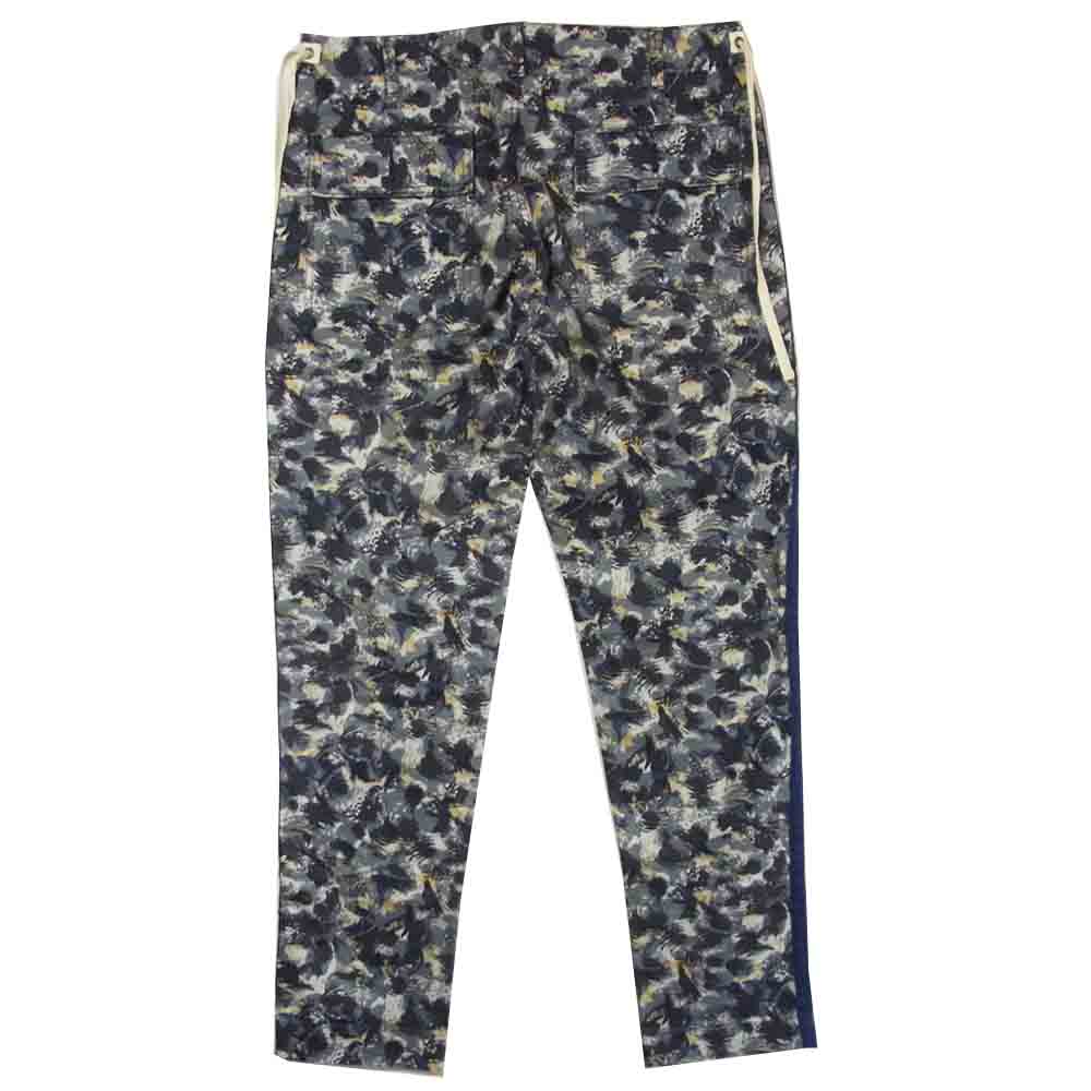 ケネスフィールド 花柄 総柄 ベイカー パンツ グレー系 ブルー系 L【中古】