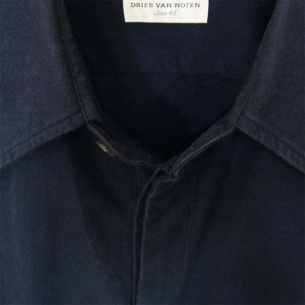 DRIES VAN NOTEN ドリスヴァンノッテン COOPER サイド ベルト ドッキン グシャツ ネイビー系 46【中古】