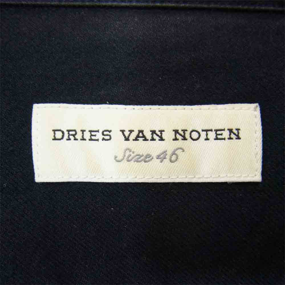 DRIES VAN NOTEN ドリスヴァンノッテン COOPER サイド ベルト ドッキン グシャツ ネイビー系 46【中古】