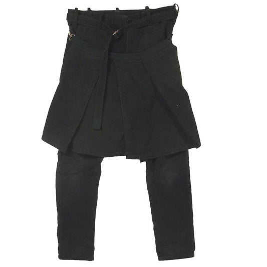 Sacai サカイ 19AW 19-02073M apron front couduroy trousers エプロン コーデユロイ パンツ ブラック系 1【中古】