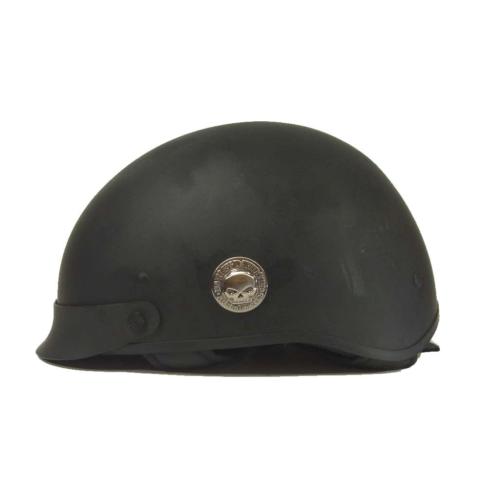 HARLEY DAVIDSON ハーレーダビッドソン スカル エンブレム ハーフ キャップ ヘルメット ブラック系 LG 59～60cm【中古】