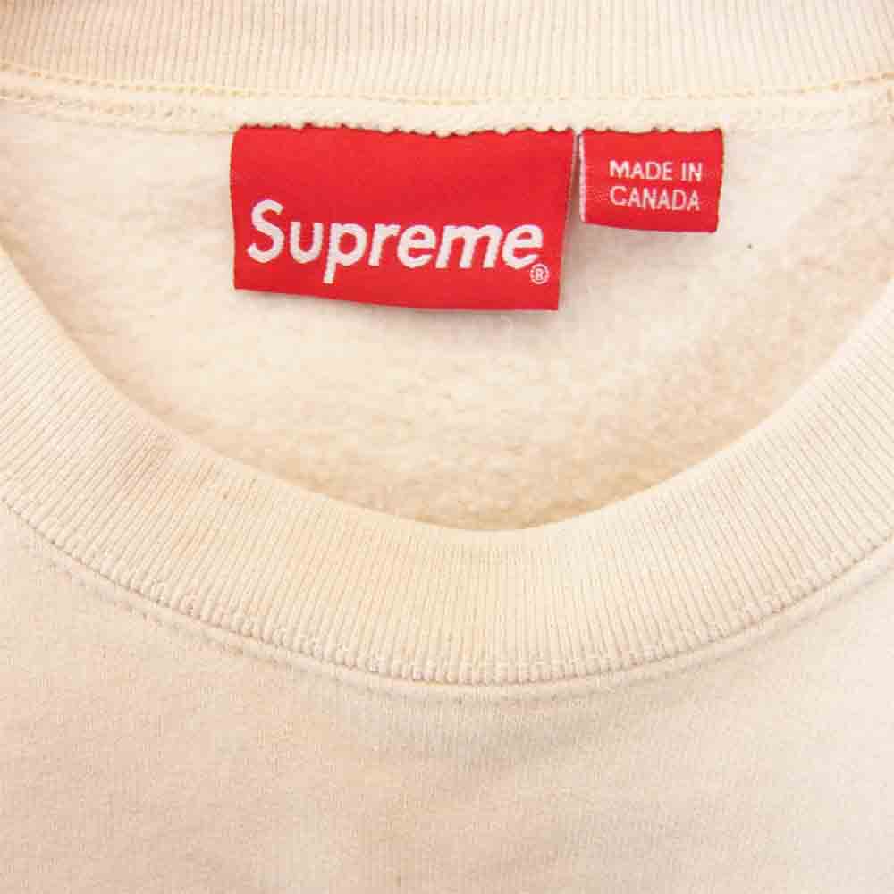 Supreme シュプリーム 20AW Aerial Crewneck 裏起毛 エアリアル クルーネック プリント スウェット オフホワイト系 Small【美品】【中古】